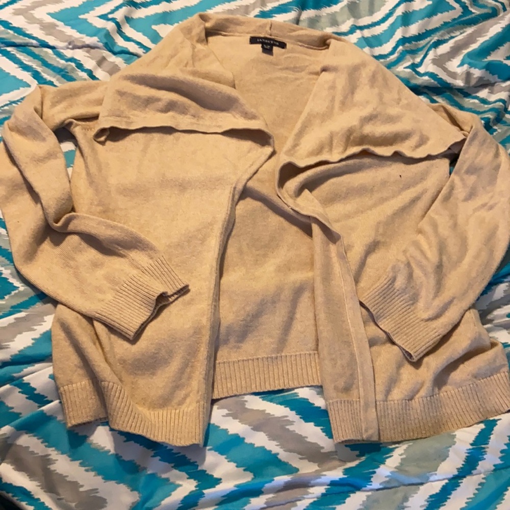 Size Small (6/8), Tan Lands End Cardigan